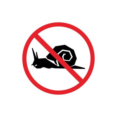 Yasak ve tehlikeli işaretler. Salyangoz tehlikesi. Salyangoz getirmek yasak.