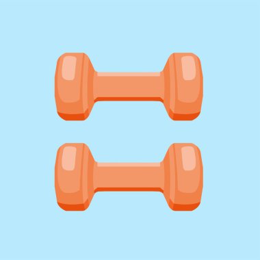 Çocuklar, vücut geliştirme ve spor dalları için komik halterler ya da halterler.