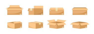 Muhtelif koşullarda karton kutu modellemeleri. Muhtelif açılara sahip karton kutuları aç ve kapat