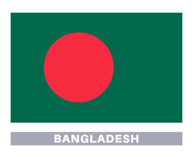 Bangladeş bayrağı. Bayrak simgesi. Standart renkler. Standart boy. Dikdörtgen bayrak.