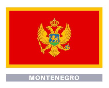 Montgro bayrağı. Bayrak simgesi. Standart renkler. Standart boy. Dikdörtgen bayrak