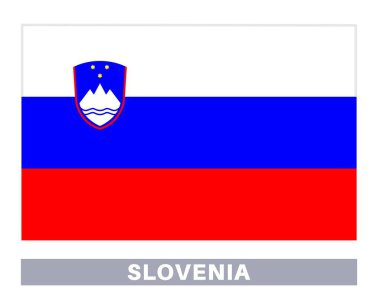 Slovenia bayrağı. Bayrak simgesi. Standart renkler. Standart boy. Dikdörtgen bayrak.