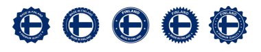 Finlandiya ürün etiketleri ayarlandı. Finlandiya bayrağı, Finlandiya malı. Etiketler, mühürler, pullar, bayraklar, simgeler
