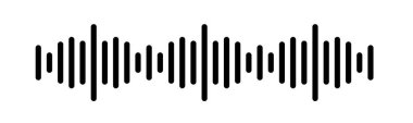 Radyo dalga ikonu seti. Tek renkli basit ses dalgası. ses dalgası düz. Müzik çalar ses çubuğu ses dalgaları ile eşitleyici simgesi. cep telefonu için kullanılır.