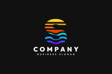 Güneş ve Deniz Harfi S Logosu