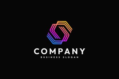 Yüksek Altıgen Çizgileri Logosu