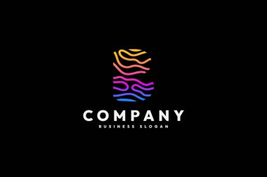 Binside Harfi B - Soyut Dijital Veri Dalgası Logosu