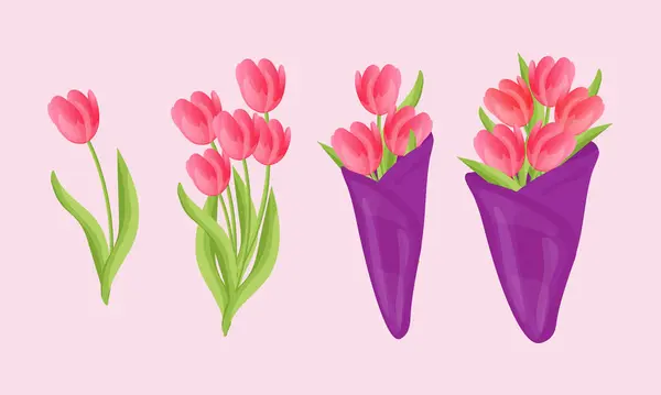 spring flowers tulips, Tulip Vector Art, Icons, and Graphics. Vector illustration