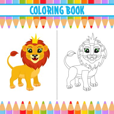 Beyaz arkaplan vektör illüstrasyonunda izole edilmiş siyah siluet çocuk çizgi filmi için renklendirme. Vektör illüstrasyonu