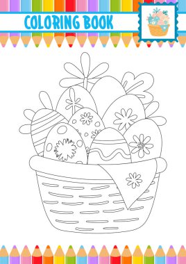 Basılabilir boyama kitabı. Beyaz arka planda izole edilmiş siyah siluet çocuk çizgi filmi için boyama. Vektör illüstrasyonu