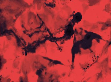 Suluboya el yapımı kumaş sıçramalar, sıçramalar, bulanıklık, sızıntı, fırça, fırça girdabı, 