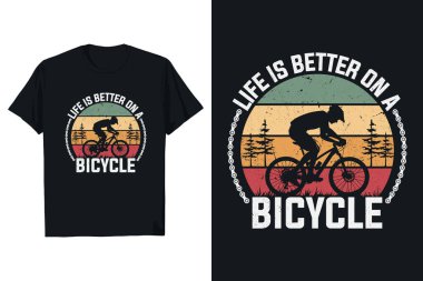 Bike lover vector graphic t-shirt design, Vector graphic t-shirt design that is completly ready to print. Transparent Print full t-shirt design. clipart