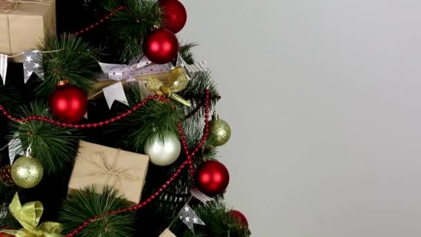 Joyeux Noël Lumières Scintillantes Arbre Noël Message Souhaits Bonne Année — Video