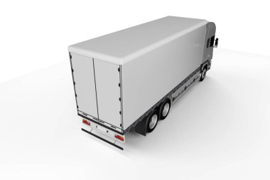 Büyük kamyon arka plan - boş mockup - 3d tasarlamak için