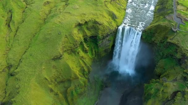 Wodospad Krajobraz Materiał Wideo — Wideo stockowe