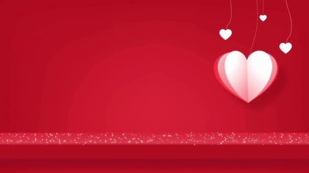 Feliz Día San Valentín Fondo Videos — Vídeo de stock
