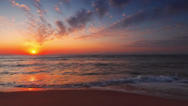 Ocean Sunrise Закат Island Beach Видео — стоковое видео