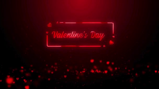 バレンタインデーのバックグラウンド 抽象的なハートと粒子 高品質のビデオ4Kで ビデオフレームのオーバーレイのためのハートフレーム Heartフレーム バレンタインデーのお祝いのボケの国境の装飾 スパークリング ハート グリーティングカード — ストック動画