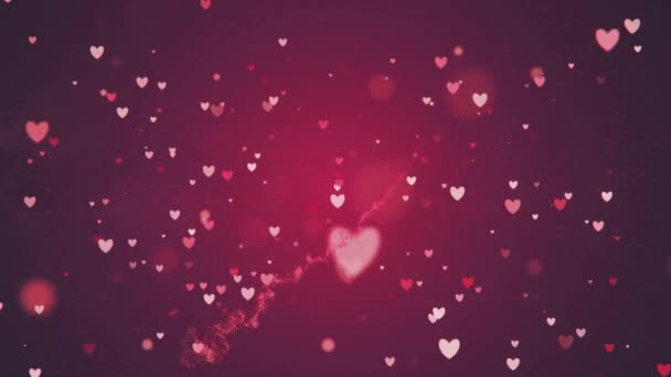 발렌타인 추상적인 심장과 고품질 4K에 Video Heart 프레임에 오버레이를위한 심장의 — 비디오