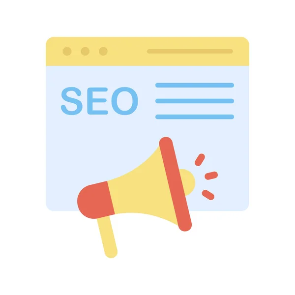 Search Engine Optimization Flat Multicolor Icon.Suitable for: Mobile Apps, Websites, Print, Presentation, Illustration, Templates Features:- Ready to use for all devices and platforms-formats: JPG