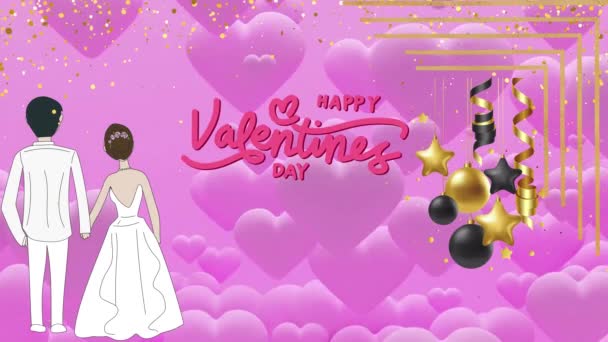 Днем Святого Валентина Видео — стоковое видео