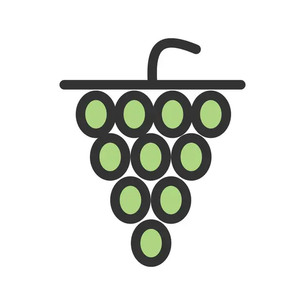 Grapes, wine, green icon vector image. Can also be used for seasons. Suitable for mobile apps, web apps and print media.