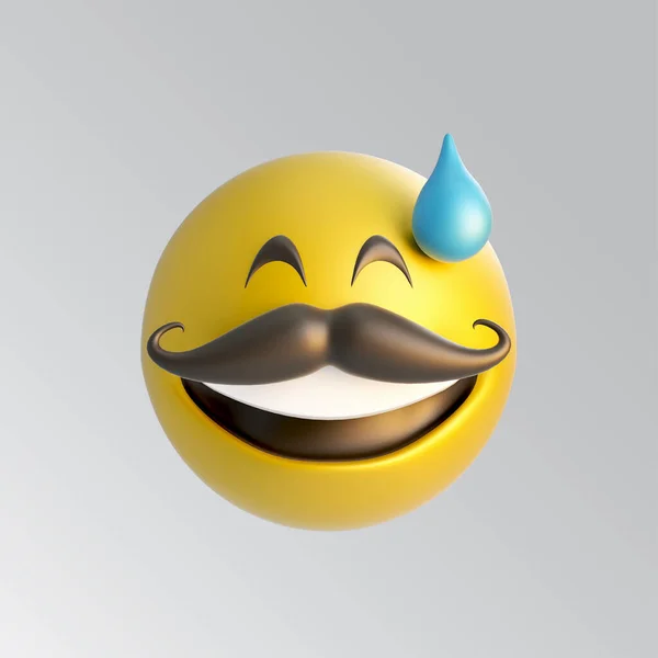Moustache Set of emoticon smile icons. Isolated emoticon symbol on white background