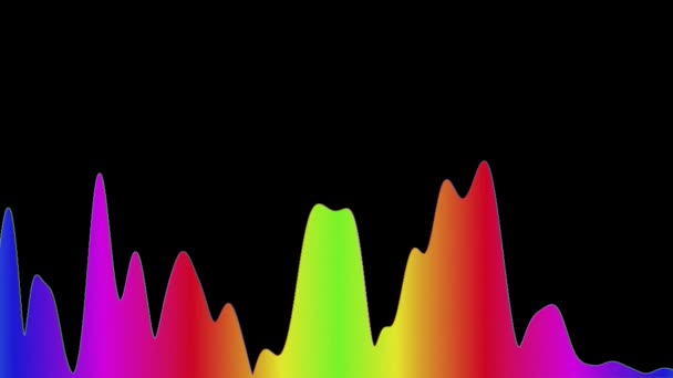 Audiospektrum Rörelse Animation Video — Stockvideo