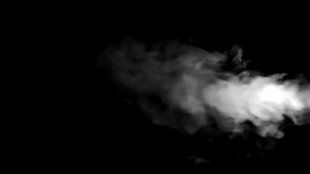 Φαινόμενο Καπνού Μαύρο Φόντο — Αρχείο Βίντεο