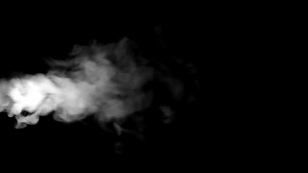 Füsthatás Fekete Háttérrel — Stock videók
