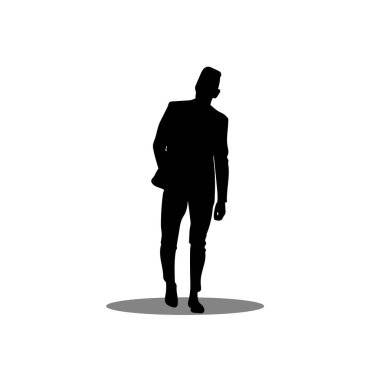 Erkek silueti hisse senedi vektör çizimi