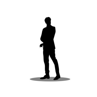 Erkek silueti hisse senedi vektör çizimi