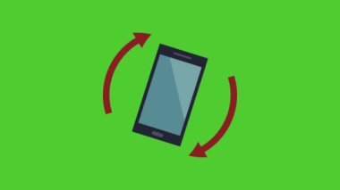 Dönen telefon hareketli canlandırma videosu