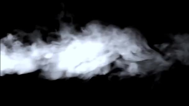Rökeffekt Med Svart Bakgrund — Stockvideo