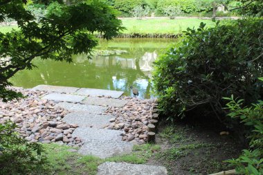 Japonya 'daki taş bahçesi.