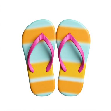 Beyaz arka plan üzerinde izole sandalet flop flip