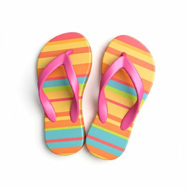 beyaz zemin üzerine floplar flip