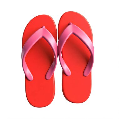 parmak arası terlikler beyaz arkaplanda izole edildi