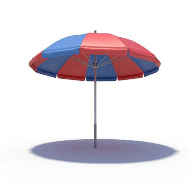 beyaz izole plaj şemsiye