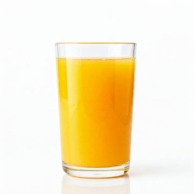 bir dilim portakal suyu bir bardak