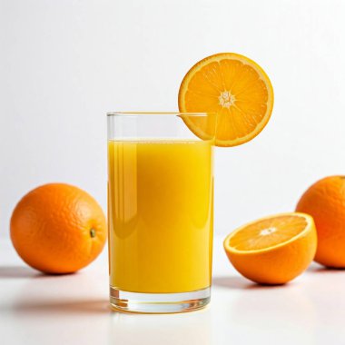 bardak portakal suyu ve portakal