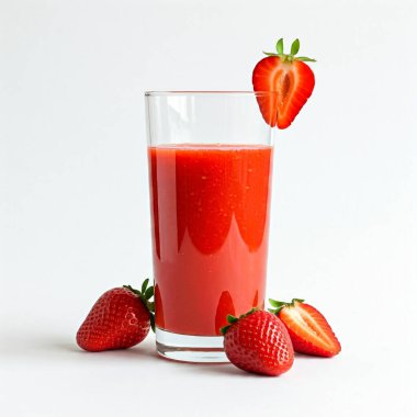 Bir bardak taze çilek güler yüzlü