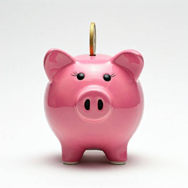 Bir sürü pembe kumbaralı domuz kumbarası