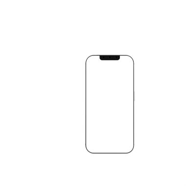 Beyaz arkaplanda akıllı telefon izole edildi