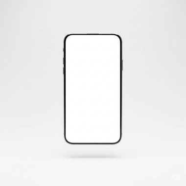 boş beyaz akıllı telefon kırpma köşeleri ile beyaz arkaplan üzerinde izole