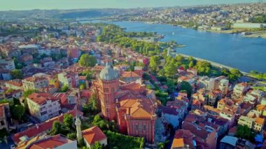 İstanbul şehrinin hava manzarası, hindi