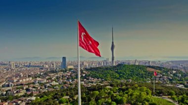 İstanbul şehrinin hava manzarası, hindi