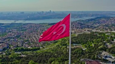 İstanbul şehrinin hava manzarası, hindi