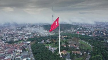 İstanbul şehrinin hava manzarası, hindi