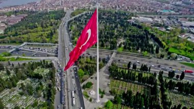 İstanbul şehrinin hava manzarası, hindi